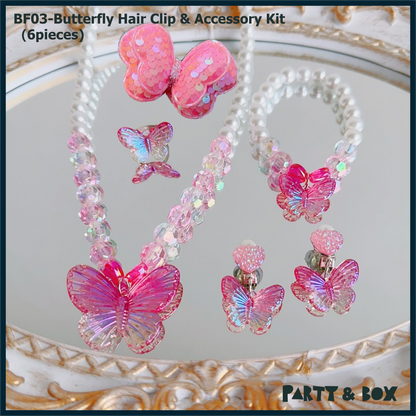 Butterfly Hair Clip & Jewelry Accessory Kit