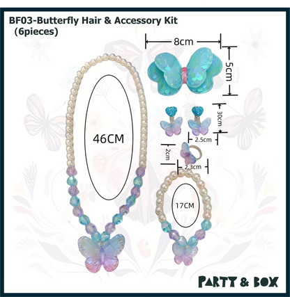 Butterfly Hair Clip & Jewelry Accessory Kit